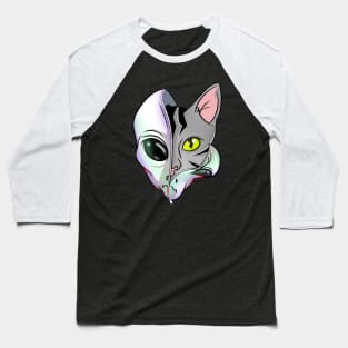 Cute Alien Space Cat Baseball T-Shirt